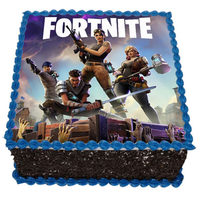"Fortnite Theme Photo cake - 2kgs (Photo Cake) - Click here to View more details about this Product